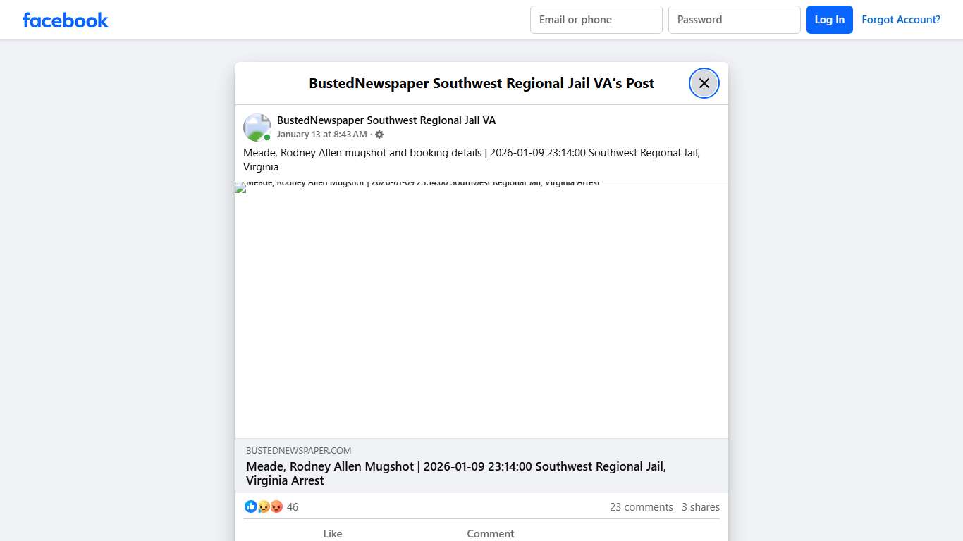 Meade, Rodney... - BustedNewspaper Southwest Regional Jail VA Facebook