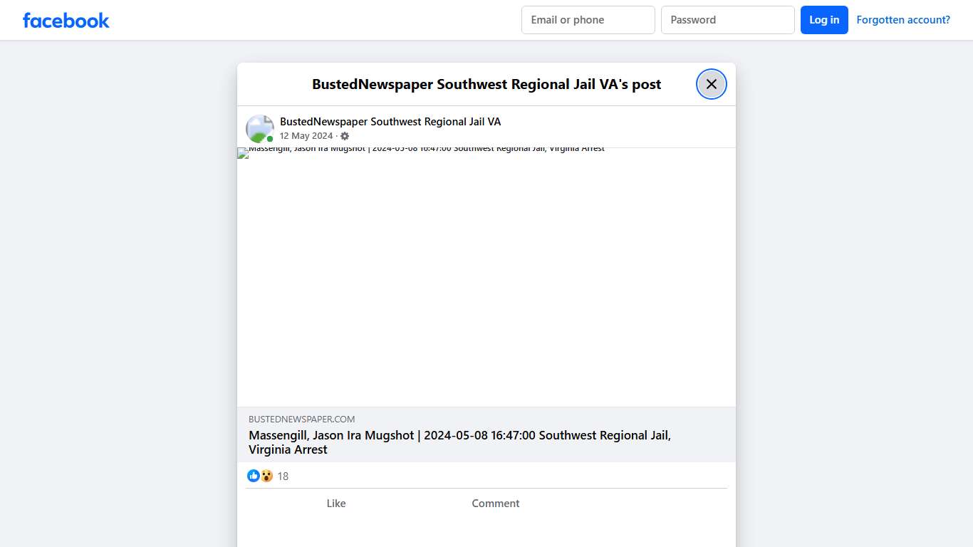BustedNewspaper Southwest Regional Jail VA Facebook